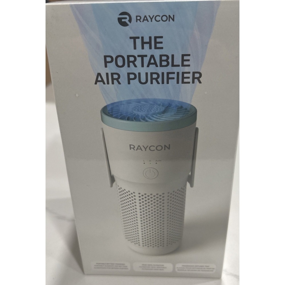 Raycon Portable Air Purifier Blue White H13 True Hepa Filters RHA200-23E-BLU NEW